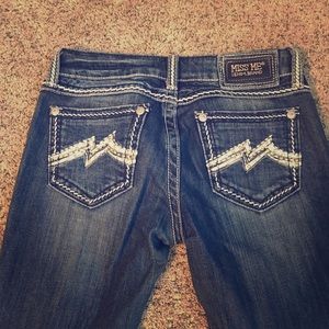 Size 28 Miss Me jeans. Straight leg
